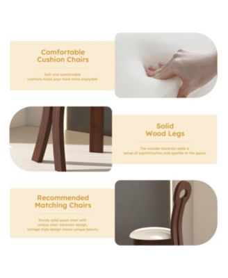 Walnut Dining Chairs (2) with Leather Cushions