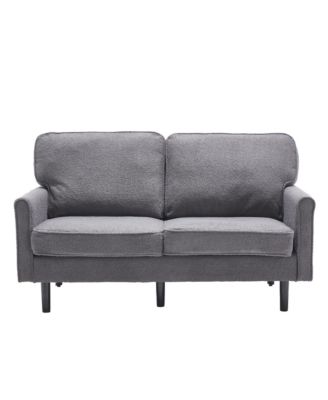 Streamdale Mid Century Modern Loveseat Sofa with USB (Gray)