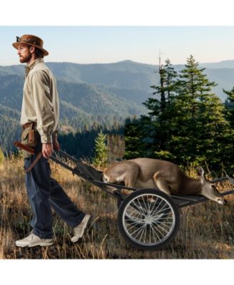 550 LBS Folding Deer Game Cart with Polyester Liner for Hunting
