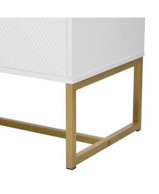 Streamdale Modern TV Stand for TVs up to 70", with Drawer, Cabinets, Metal Legs, and Safety Features