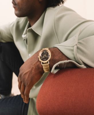 Men's Bold Evolution 2.0 Swiss Quartz Chrono Ionic Plated Light Gold Steel Watch, 42mm