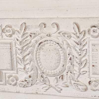 Vintage Pinewood Cabinet with Antique Cream Finish and Spacious Drawers for Timeless Appeal