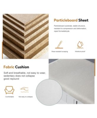 Multifunctional Shoe Cabinet with Cushion, 10 Storage Compartments, Adjustable Board for Entryway