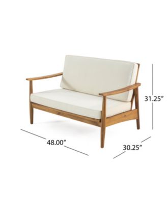 Streamdale Willowbrook Acacia Wood Loveseat & Coffee Table Set