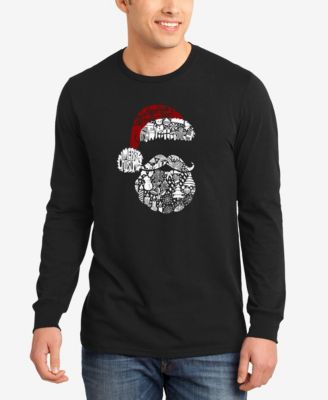 LA Pop Art - Santa Pics - Men's Word Art Long Sleeve T-Shirt