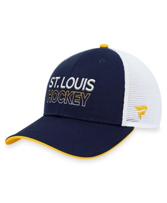 Men's Navy St. Louis Blues Authentic Pro Rink Trucker Adjustable Hat