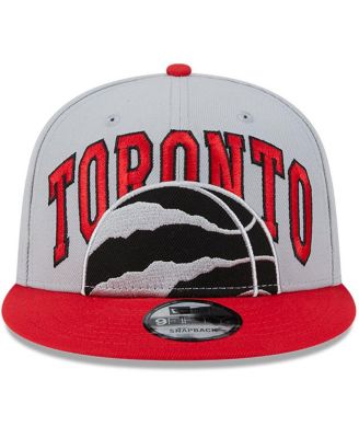 Men's Gray/Red Toronto Raptors Tip-Off Two-Tone 9FIFTY Snapback Hat