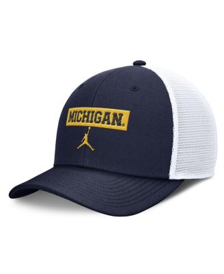 Jordan - Men's Michigan Wolverines Navy/White Adjustable Trucker Hat