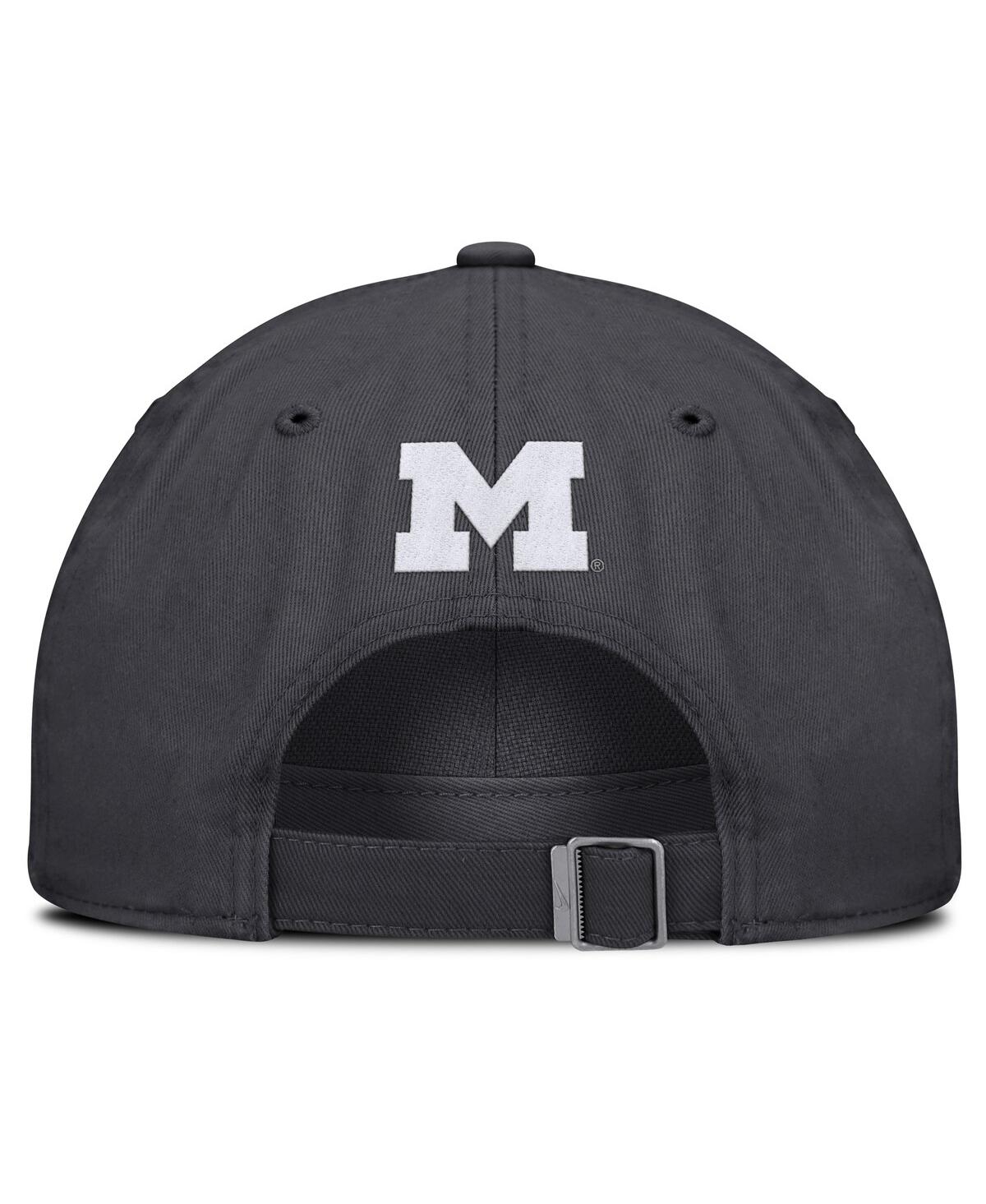JORDAN MEN'S ANTHRACITE MICHIGAN WOLVERINES CLUB ADJUSTABLE HAT 