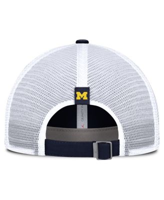 Men's Navy/White Michigan Wolverines Club Trucker Adjustable Hat