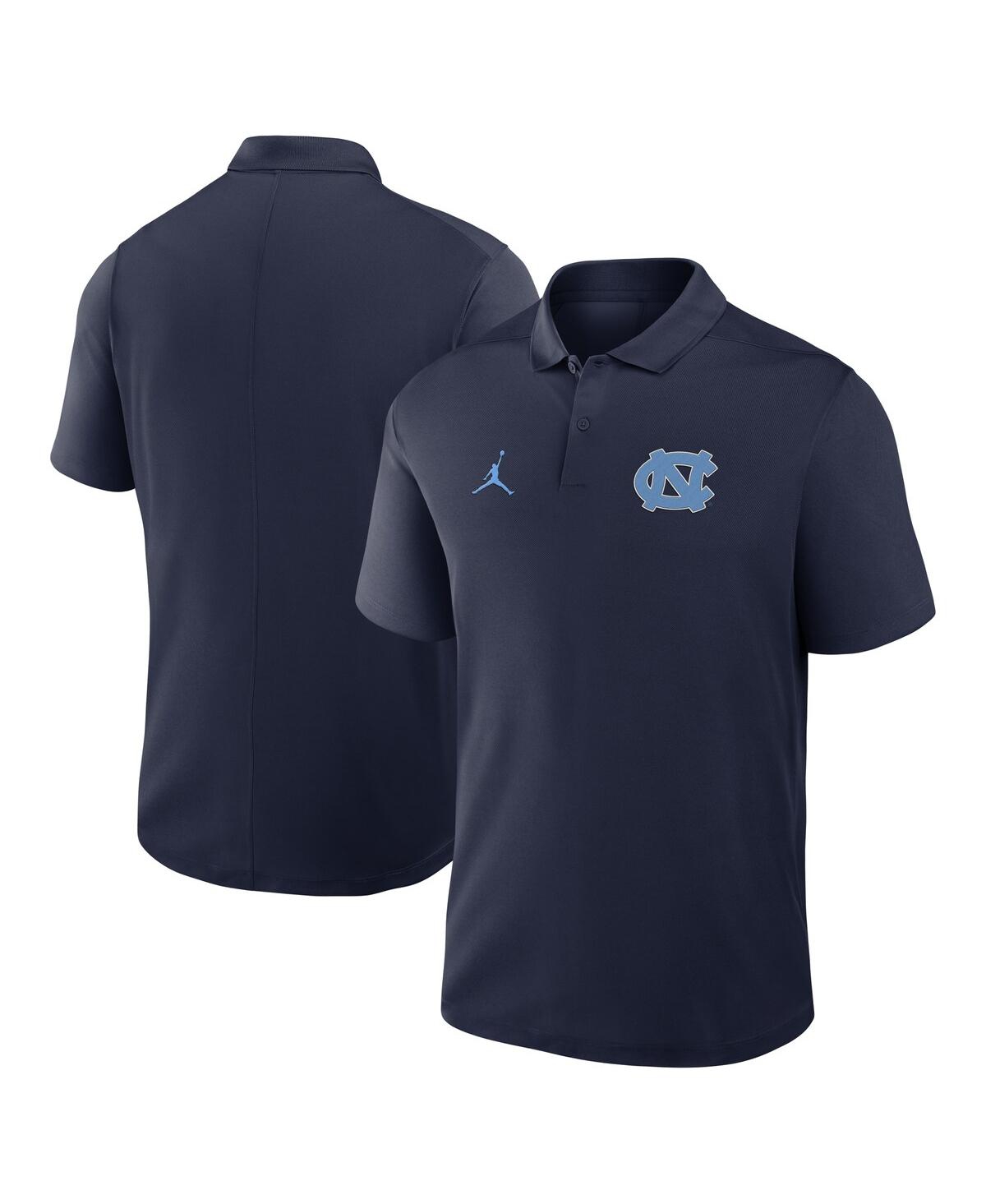 JORDAN MEN'S NAVY NORTH CAROLINA TAR HEELS PRIMETIME VICTORY PRIMARY LOGO PERFORMANCE POLO SHIRT 