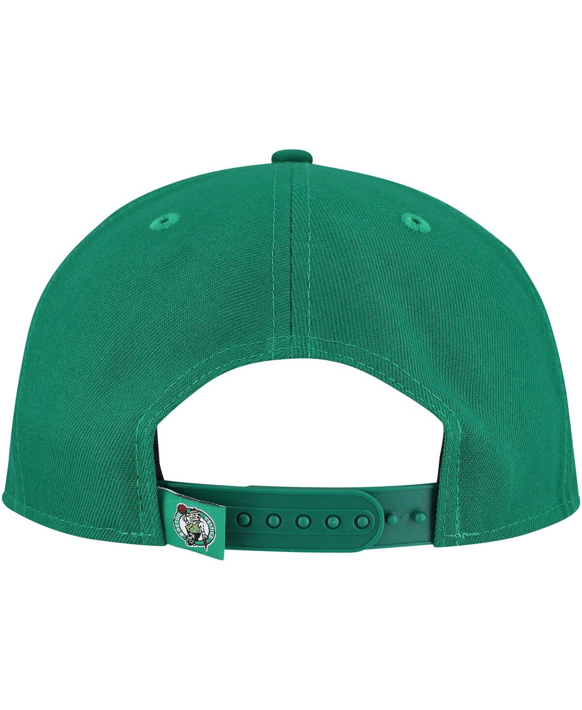 NEW ERA MEN'S KELLY GREEN BOSTON CELTICS OVERSIZED PUFF PRINT LOGO GOLFER SNAPBACK HAT 