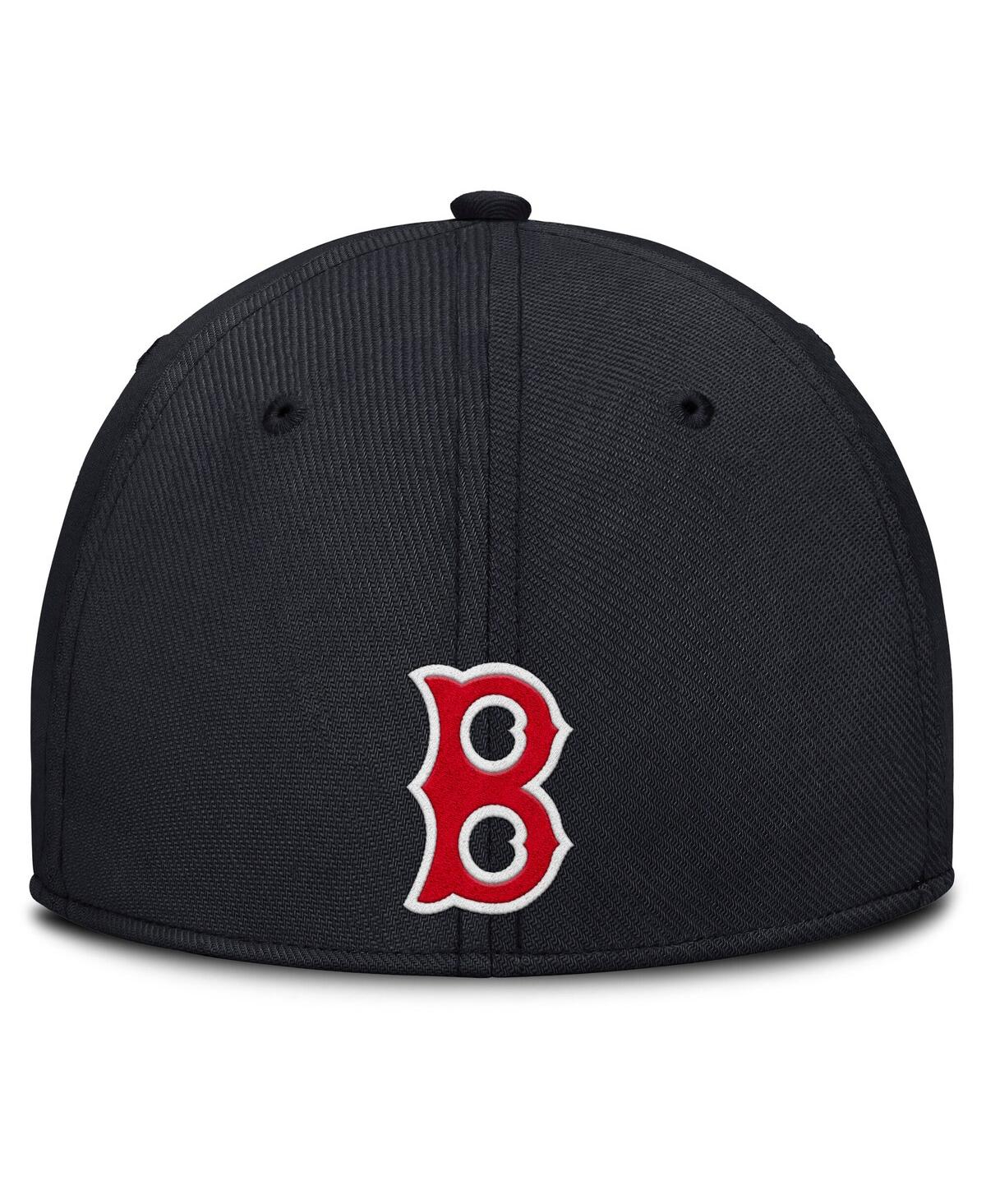 Nike Men's Gray/navy Boston Red Sox Rise Swoosh Performance Flex Hat
