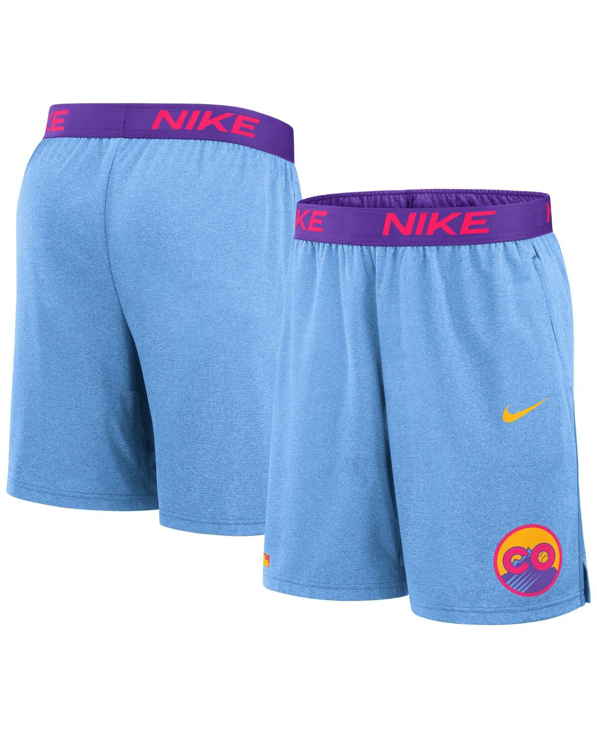 Nike Colorado Rockies Authentic Collection City Connect  Men's Dri-fit Mlb Shorts In Blue