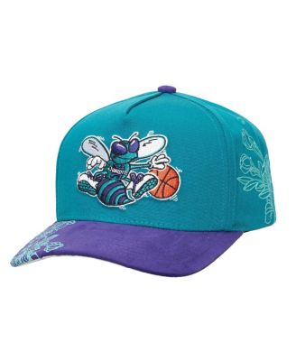 Mitchell & Ness - Men's Teal/Purple Charlotte Hornets May Flowers Adjustable Hat