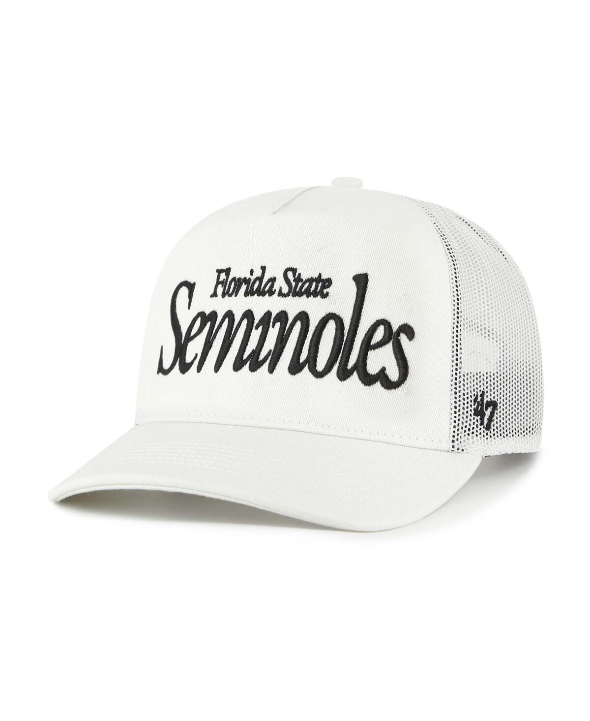 47 Brand Men's And Women's Cream Florida State Seminoles Foundation Script Adjustable Trucker Hat