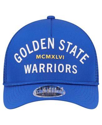 Men's Royal Golden State Warriors Minimalist A-Frame 9FORTY Trucker Hat