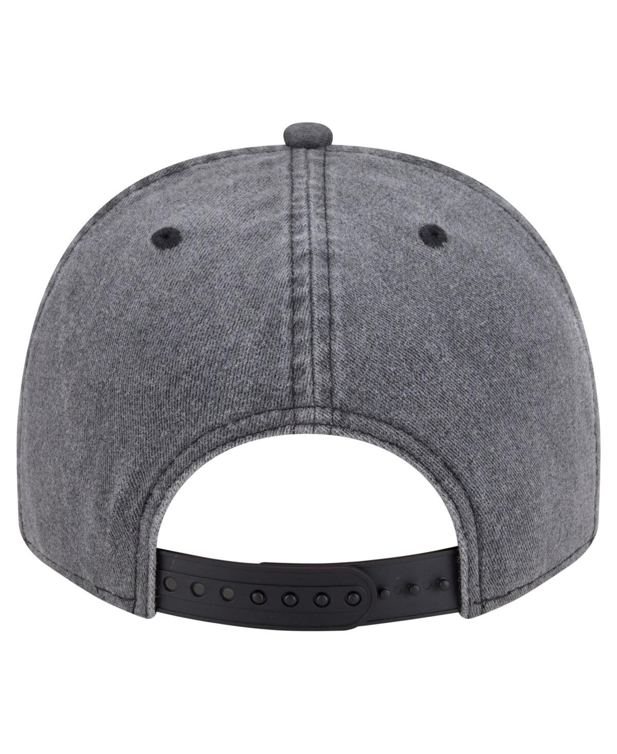 New Era Men's Charcoal Los Angeles Kings Throwback Washed A-frame Pre-curved 9fifty Snapback Hat