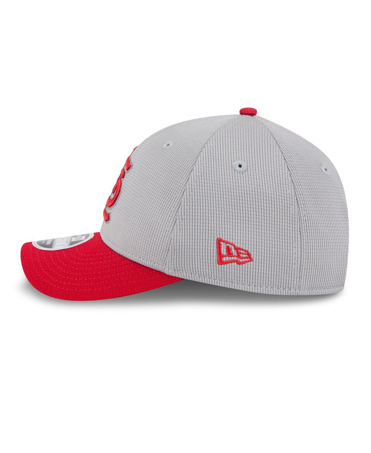 NEW ERA MEN'S GRAY/RED ST. LOUIS CARDINALS 2025 BATTING PRACTICE 9FORTY M-CROWN ADJUSTABLE HAT 