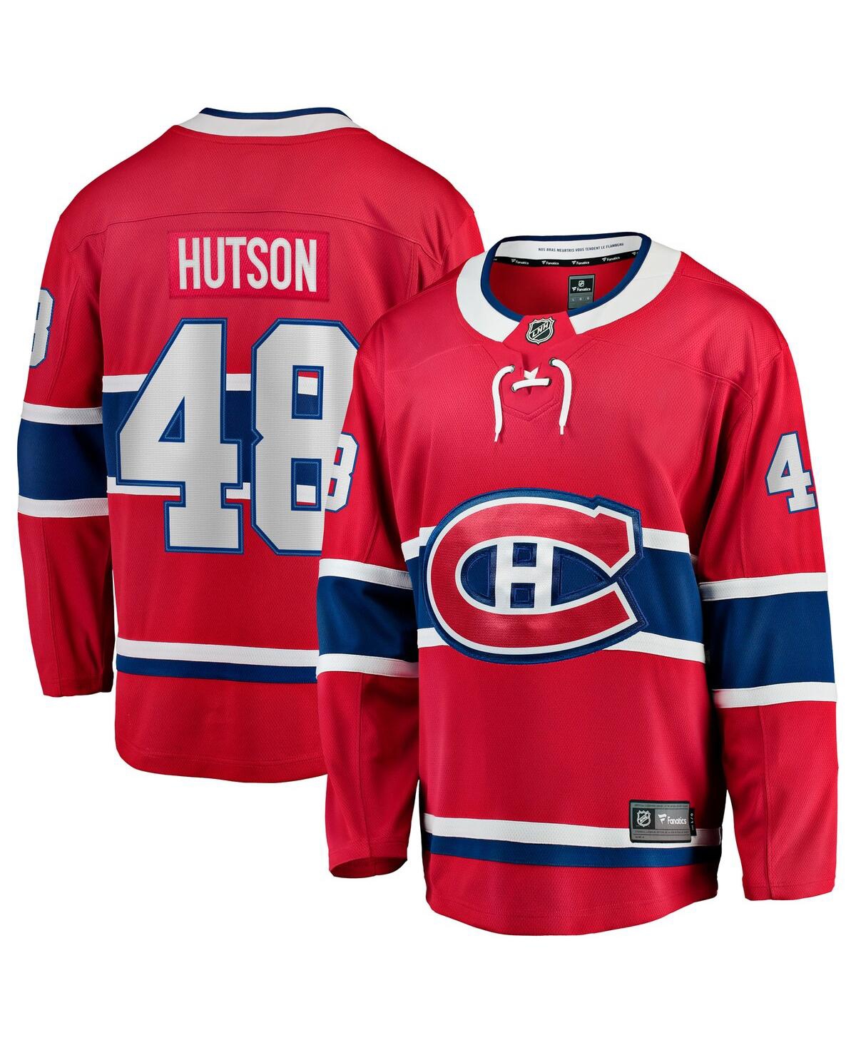 Men's Lane Hutson Red Montreal Canadiens Home Breakaway Jersey - Red