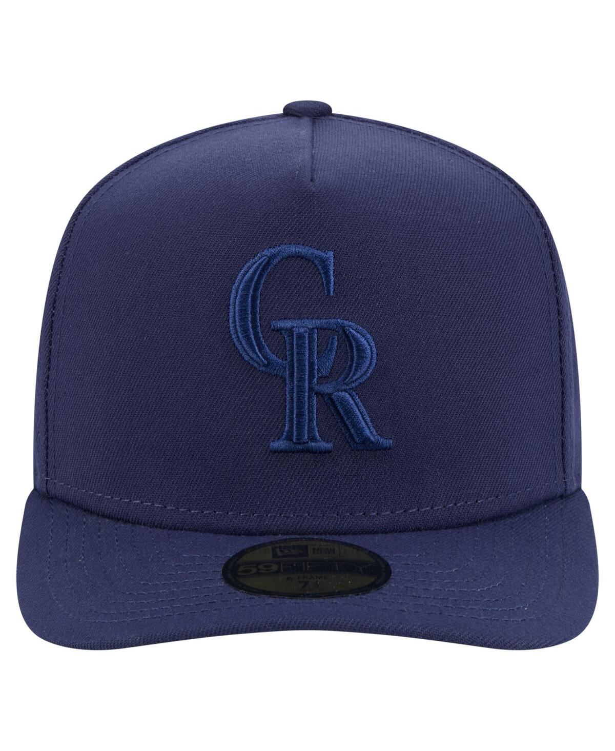 New Era Men's Navy Colorado Rockies Color Pack A-frame 59fifty Fitted Hat