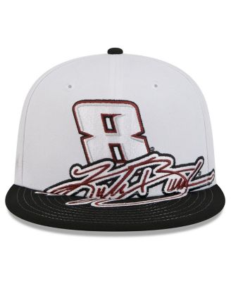 Men's White/Black Kyle Busch 9FIFTY Snapback Hat