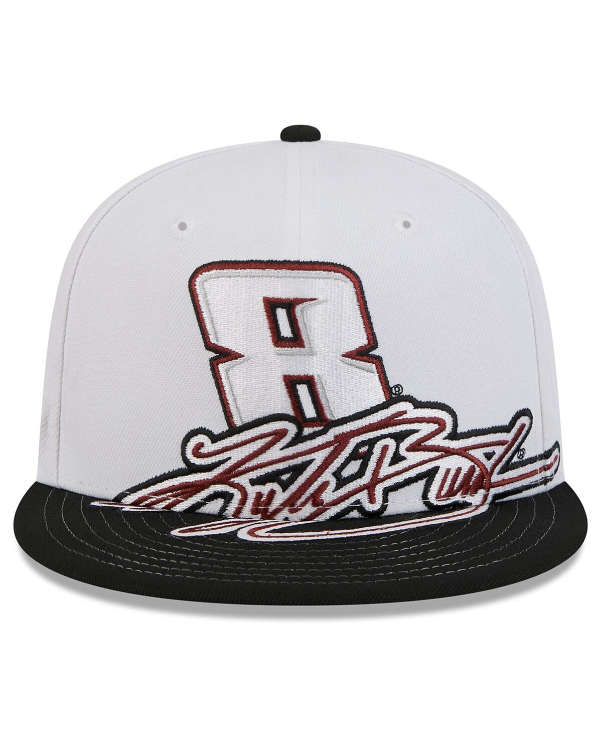 NEW ERA MEN'S WHITE/BLACK KYLE BUSCH 9FIFTY SNAPBACK HAT 