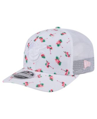 New Era - Men's&nbsp;White Baltimore Orioles Flamingo Mesh Back 9SEVENTY Stretch-Snap Hat