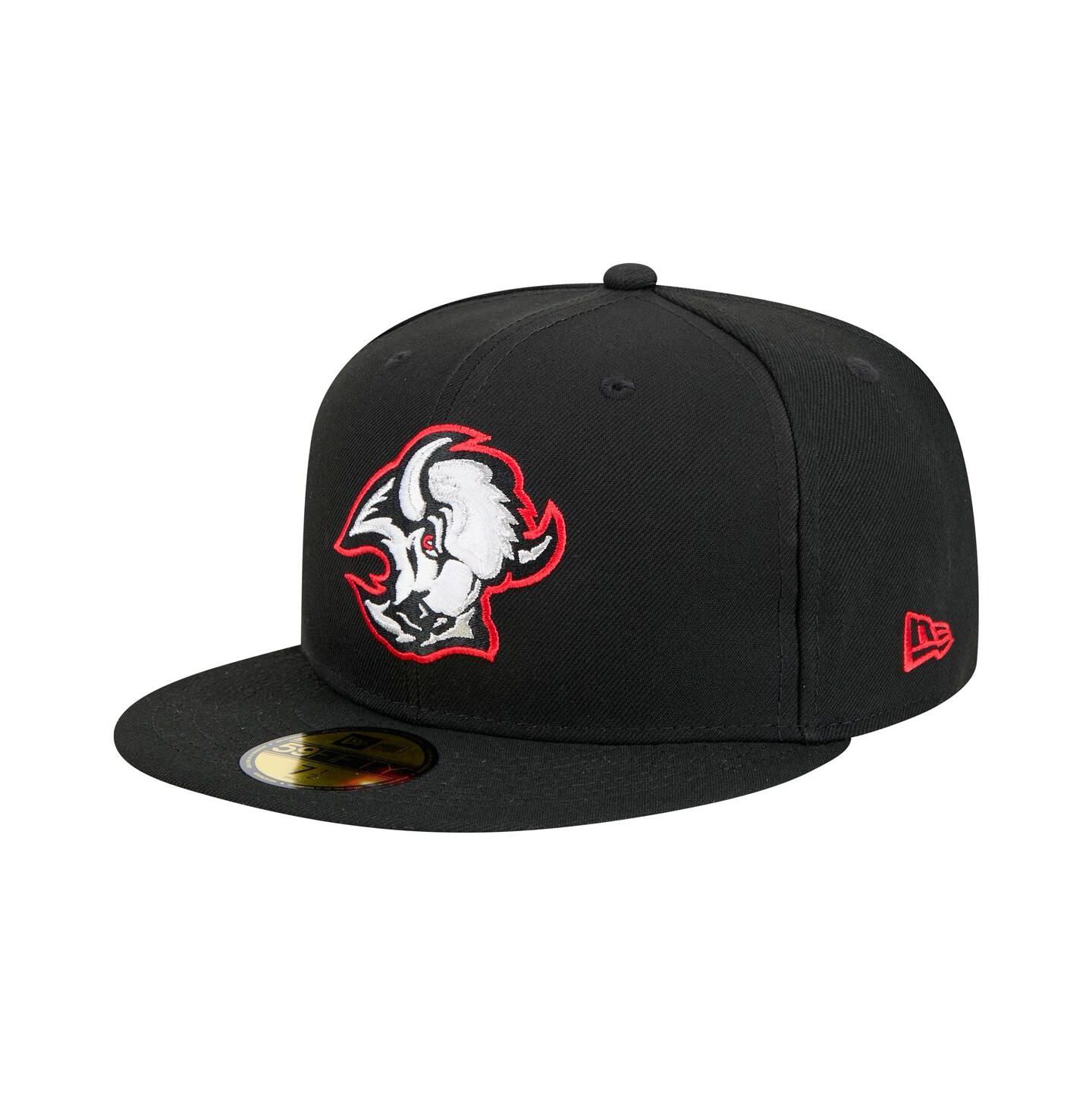 Мужская кепка New Era Black Buffalo Sabres Core 59FIFTY Fitted Hat — фото 1