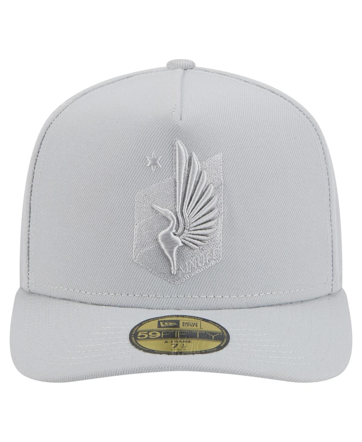 New Era Men's Gray Minnesota United Fc Color Pack A-frame 59fifty Fitted Hat