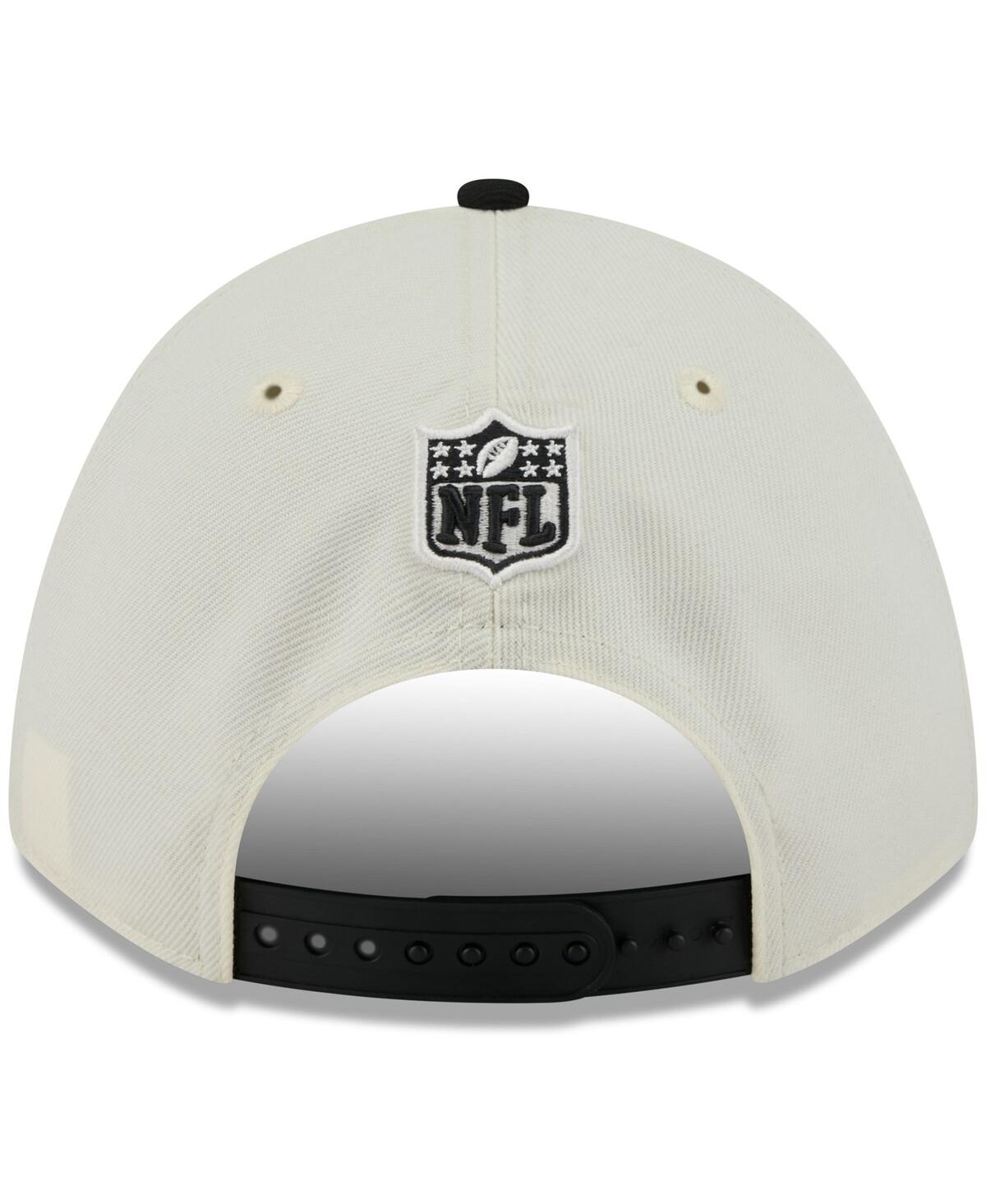 NEW ERA MEN'S CREAM/BLACK ATLANTA FALCONS 2025 NFL DRAFT 9FORTY A-FRAME M-CROWN ADJUSTABLE HAT 