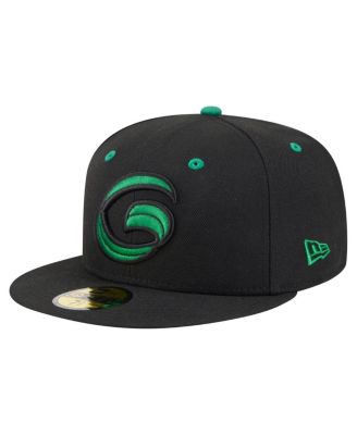 New Era - Men's Black Greensboro Grasshoppers Authentic Collection 59FIFTY Fitted Hat