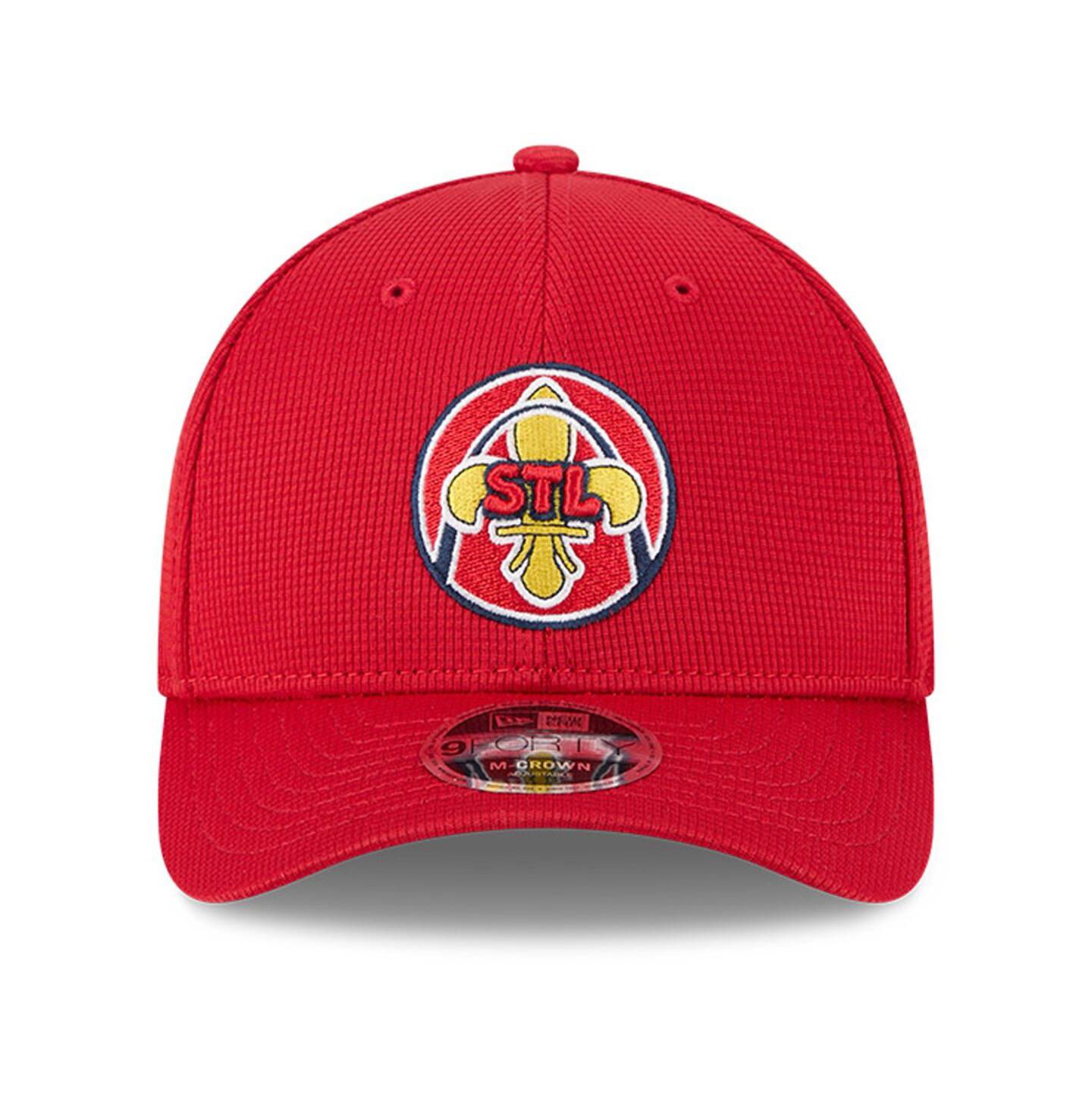 Мужская кепка New Era Red St. Louis Cardinals City Connect Batting Practice 9FORTY M-Crown Adjustable Hat — фото 2