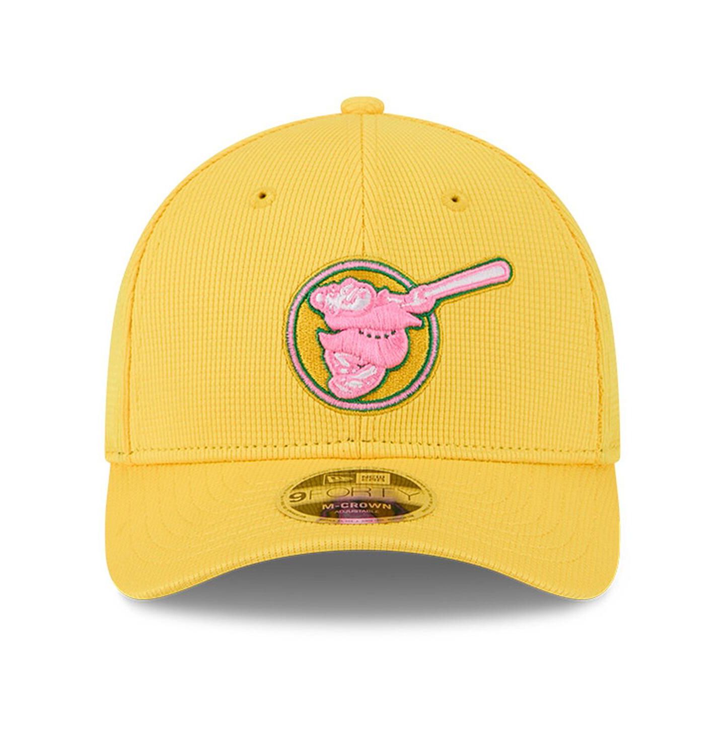 Мужская кепка New Era Yellow San Diego Padres City Connect Batting Practice 9FORTY M-Crown Adjustable Hat — фото 2