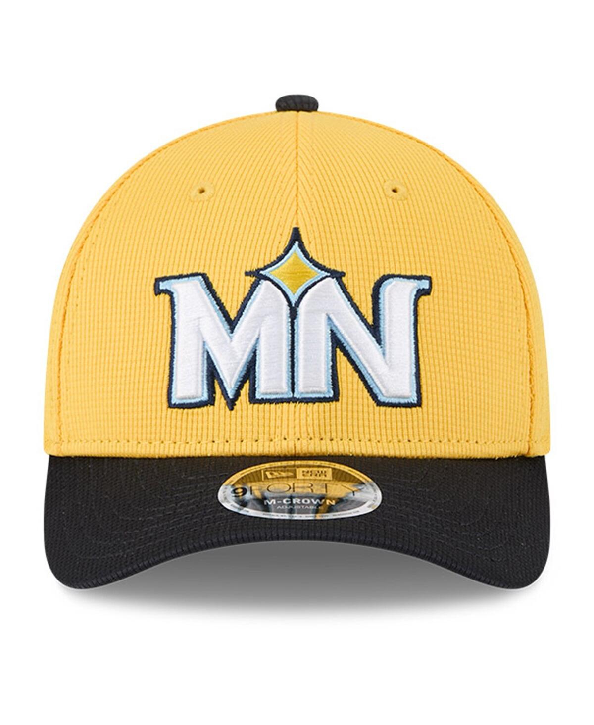 NEW ERA MEN'S YELLOW/BLACK MINNESOTA TWINS CITY CONNECT BATTING PRACTICE 9FORTY M-CROWN ADJUSTABLE HAT 