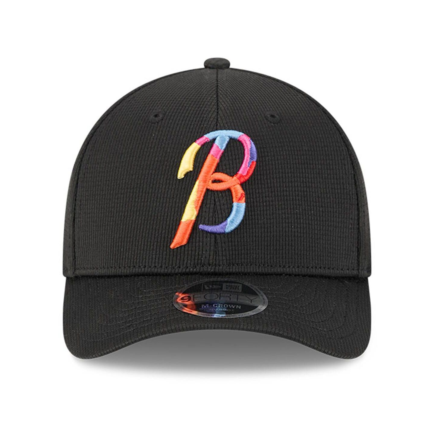 Мужская кепка New Era Black Baltimore Orioles City Connect Batting Practice 9FORTY M-Crown Adjustable Hat — фото 2