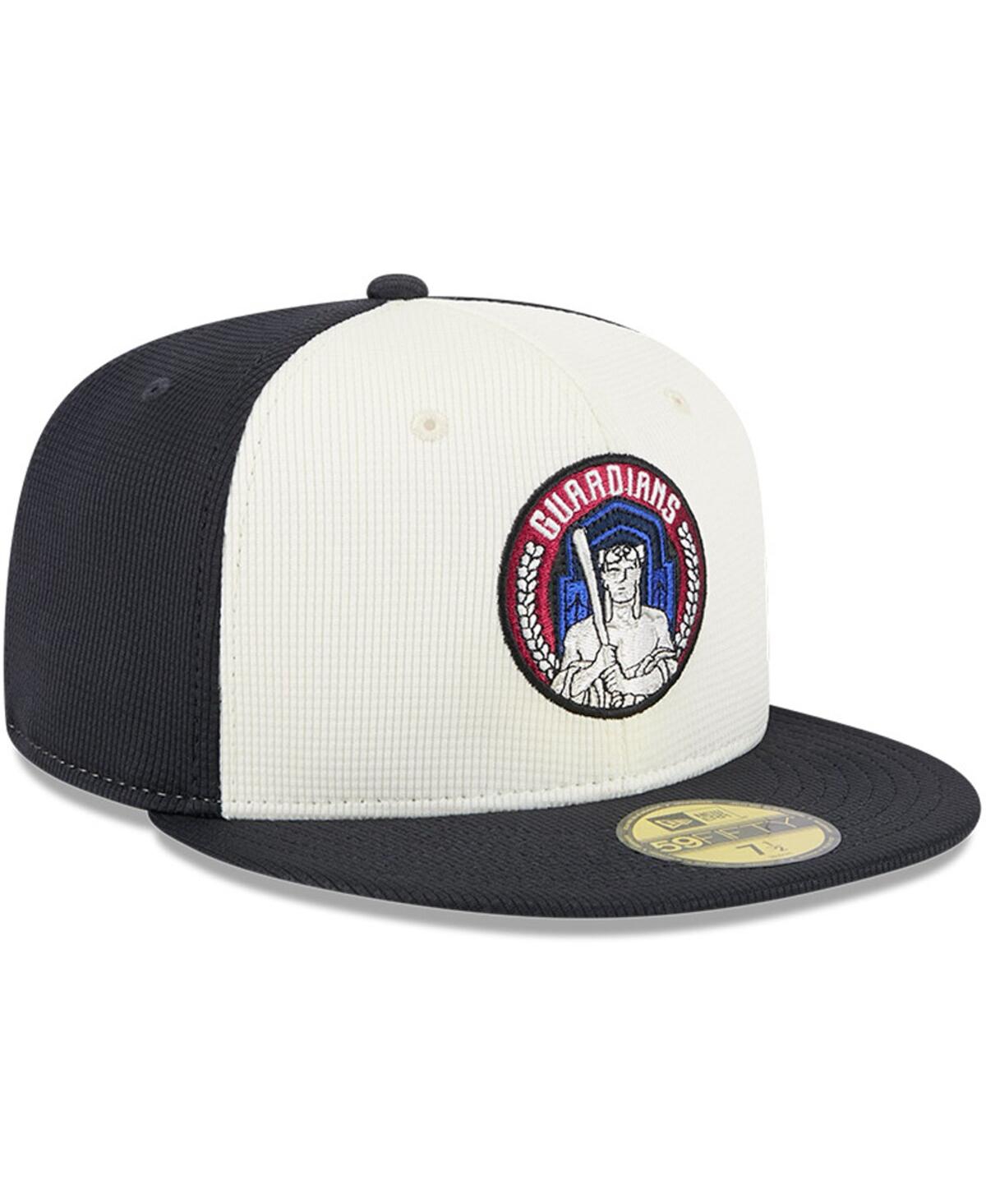 New Era Men's Navy/white Cleveland Guardians City Connect Batting Practice 59fifty Fitted Hat
