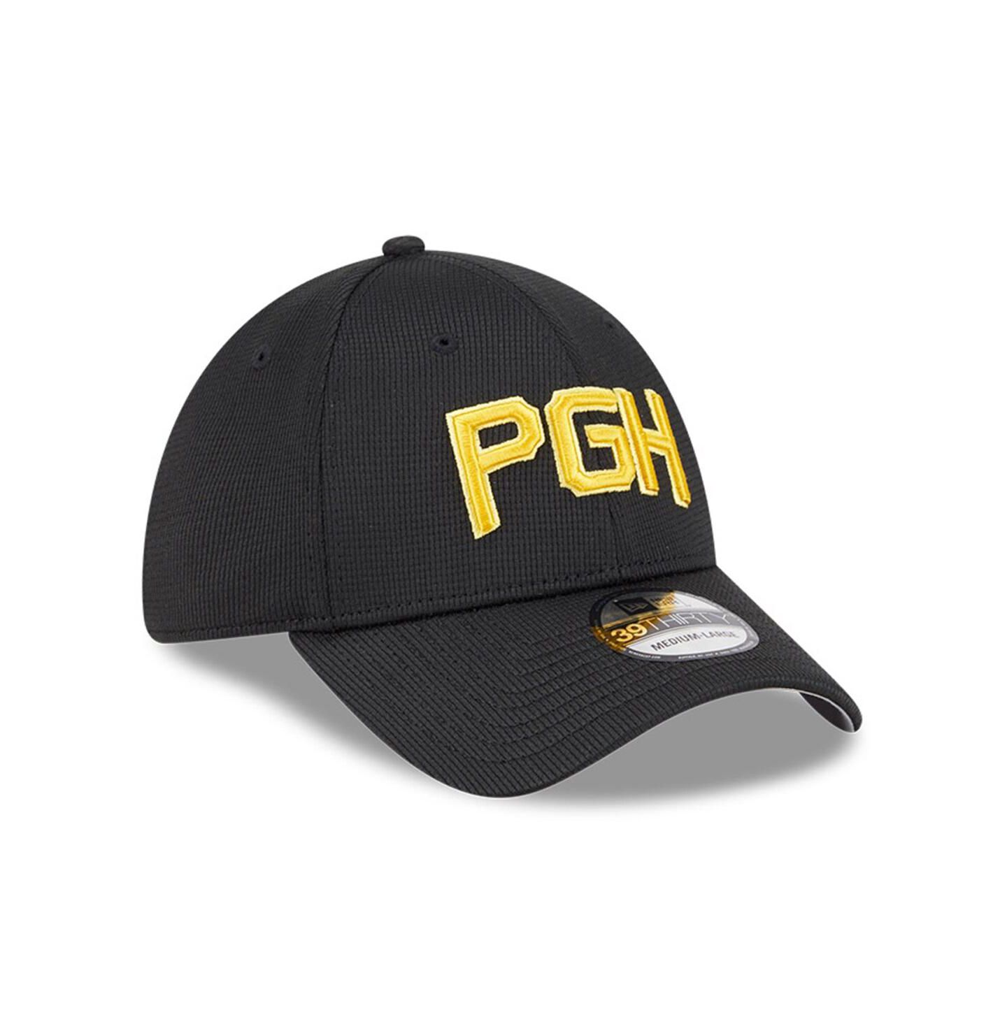 Мужская кепка New Era Black Pittsburgh Pirates City Connect Batting Practice 39THIRTY Flex Hat — фото 3