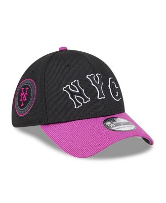 Men's Charcoal/Purple New York Mets City Connect Batting Practice 39THIRTY Flex Hat