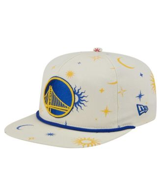 New Era - Men's Cream Golden State Warriors Lunar Golfer Snapback Hat