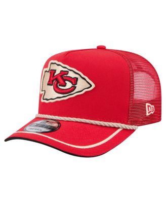 New Era - Men's Red Kansas City Chiefs Vintage Team Rope A-Frame Trucker 9FIFTY Snapback Hat