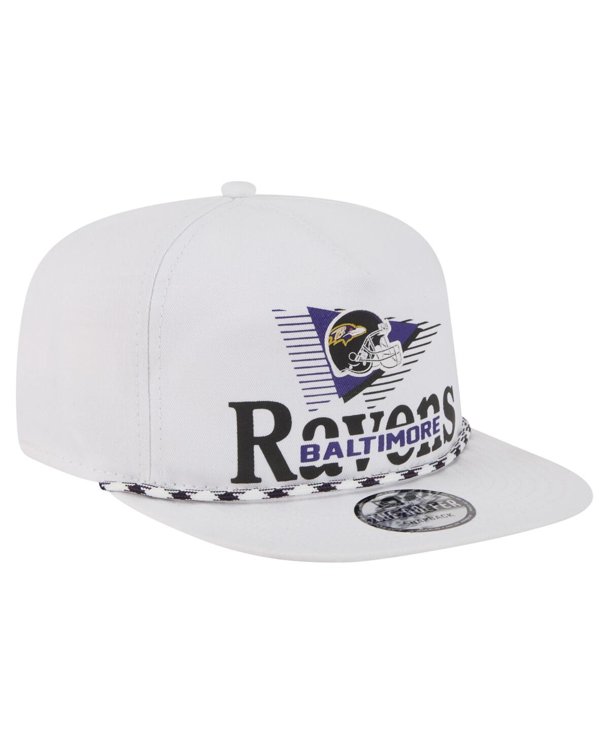 NEW ERA MEN'S WHITE BALTIMORE RAVENS COLLIDE GOLFER SNAPBACK HAT 