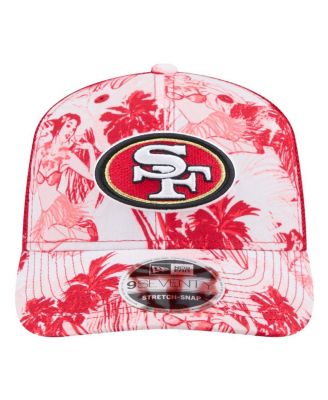 Men's Scarlet San Francisco 49ers Hula 9SEVENTY Adjustable Trucker Hat