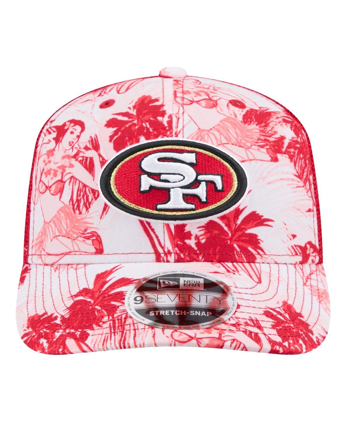 NEW ERA MEN'S SCARLET SAN FRANCISCO 49ERS HULA 9SEVENTY ADJUSTABLE TRUCKER HAT 
