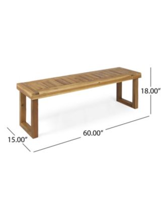 Streamdale Acacia Wood Outdoor Bench - 60 Inch