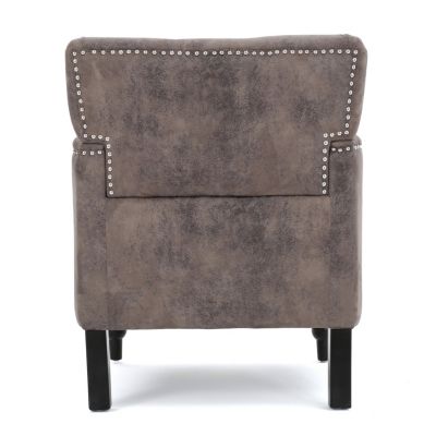 Streamdale Microfiber Club Chair with Nailhead Accents