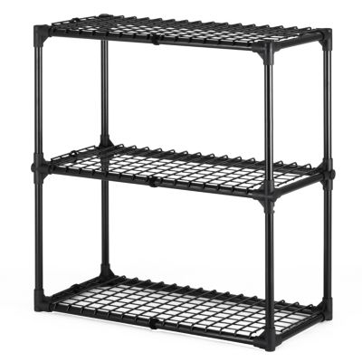 3-Shelf Wire Rack with Cover Heavy-Duty Storage