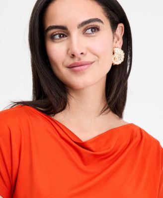 Women's Ruched Cowlneck Top, Exclusively at Macy's