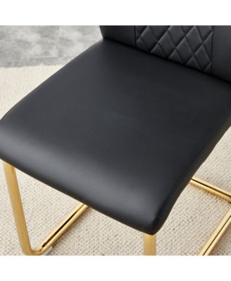 Pandora Glass Dining Set Table & 6 Black PU Chairs