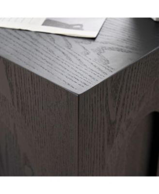 Streamdale 15.74" Square Side Table Small Coffee Table Accent Table Bedside Table for Living Room Bedroom,BLACK